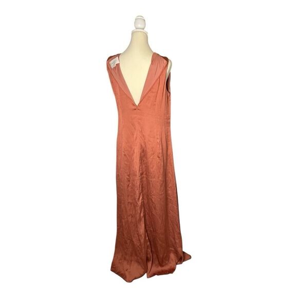 Veiled Collection New York Luxe Designer Maxi Dress Mauve Crepe US Small - Picture 4 of 9